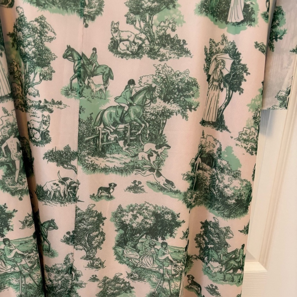Rachel Antonoff Olivia Dress in Emerald Green Manhunt Toile - Picture 8 of 11